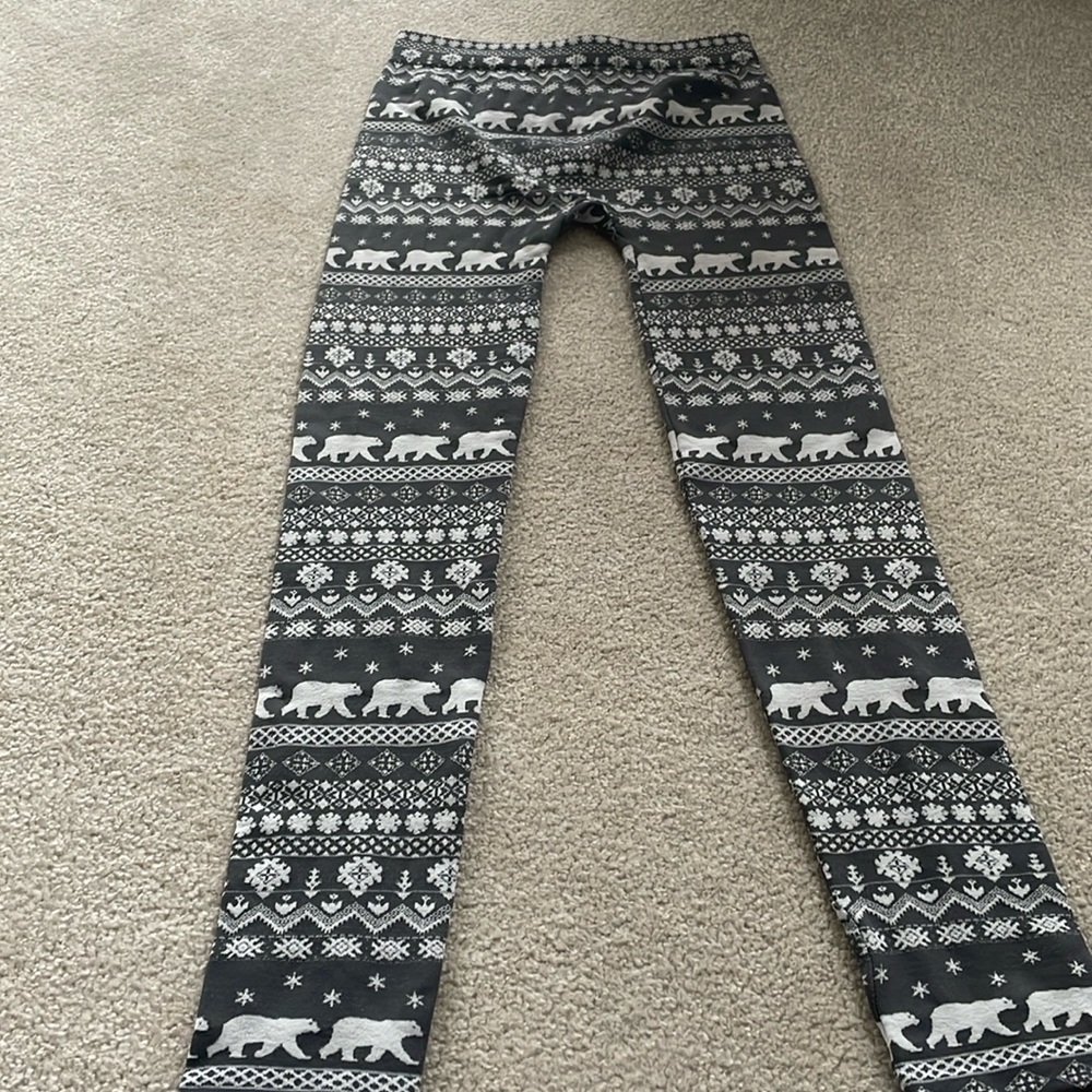 PINK ROSE LEGGINGS - SMALL